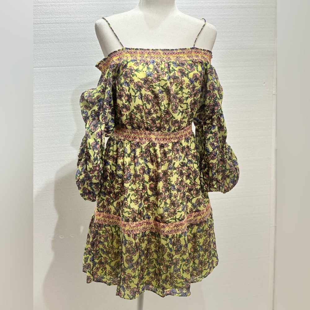 Alice + Olivia Off Shoulder Floral Dress